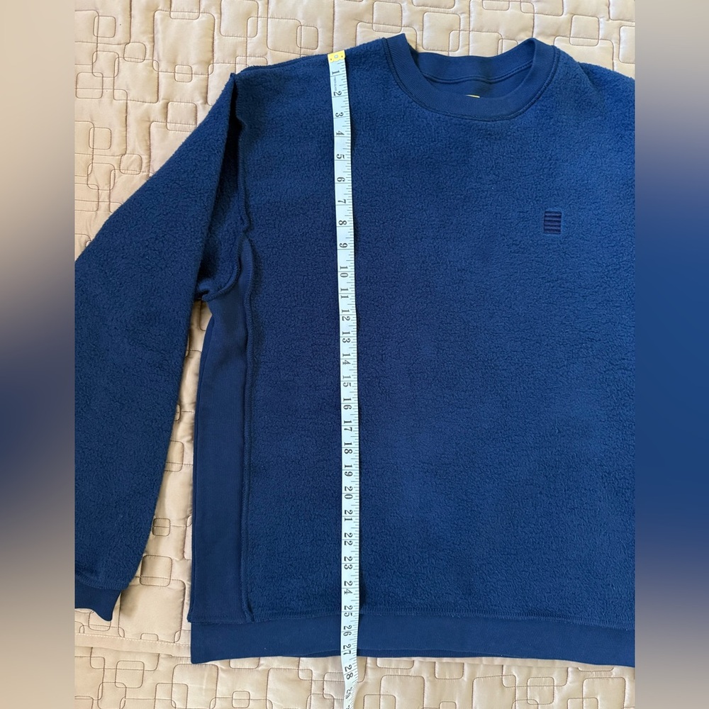NWOT Yellow Label Co Stylish Navy Blue Cotton Sweater Size Large - Picture 5 of 6